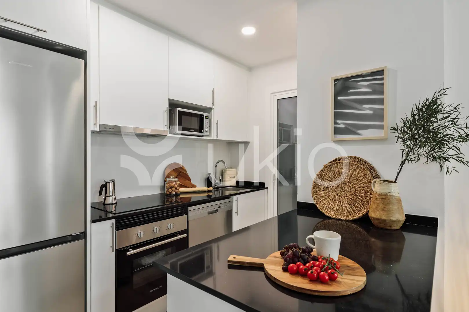 Cocina de Apartamento de alquiler en Barcelona con Aire acondicionado, Calefacción y Amueblado