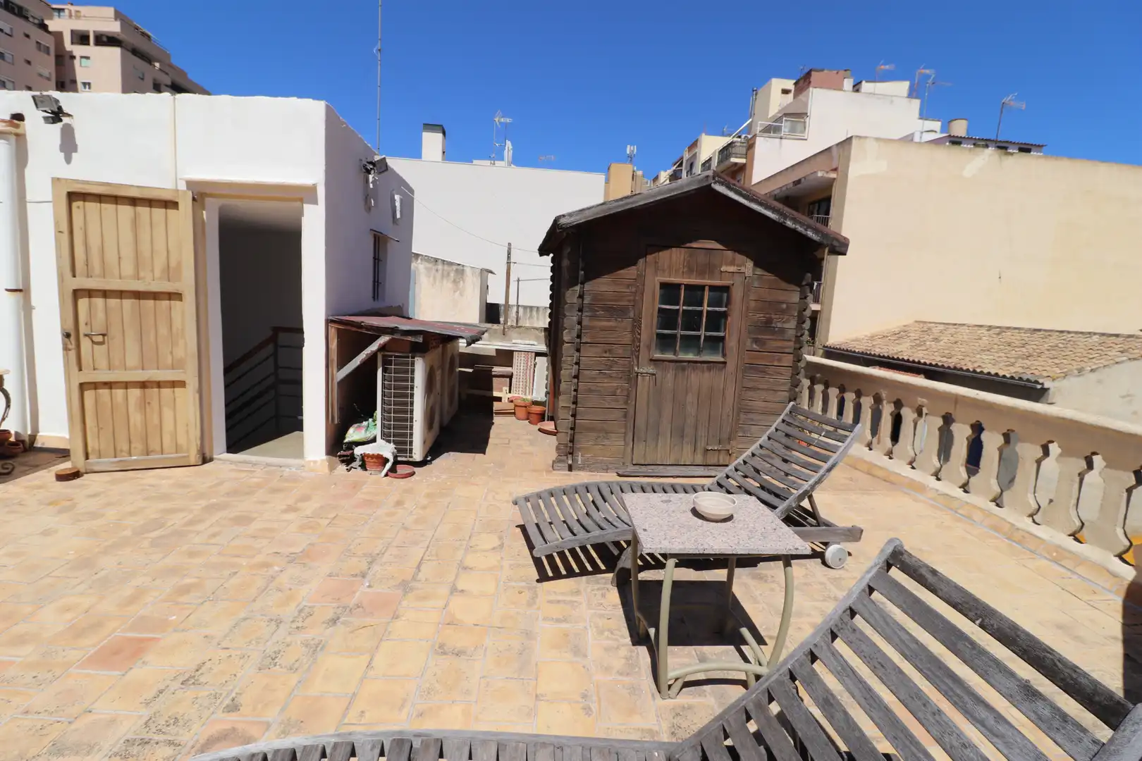 Terrasse von Dachboden zum Verkauf in  Palma de Mallorca mit Klimaanlage, Terrasse und Ofen