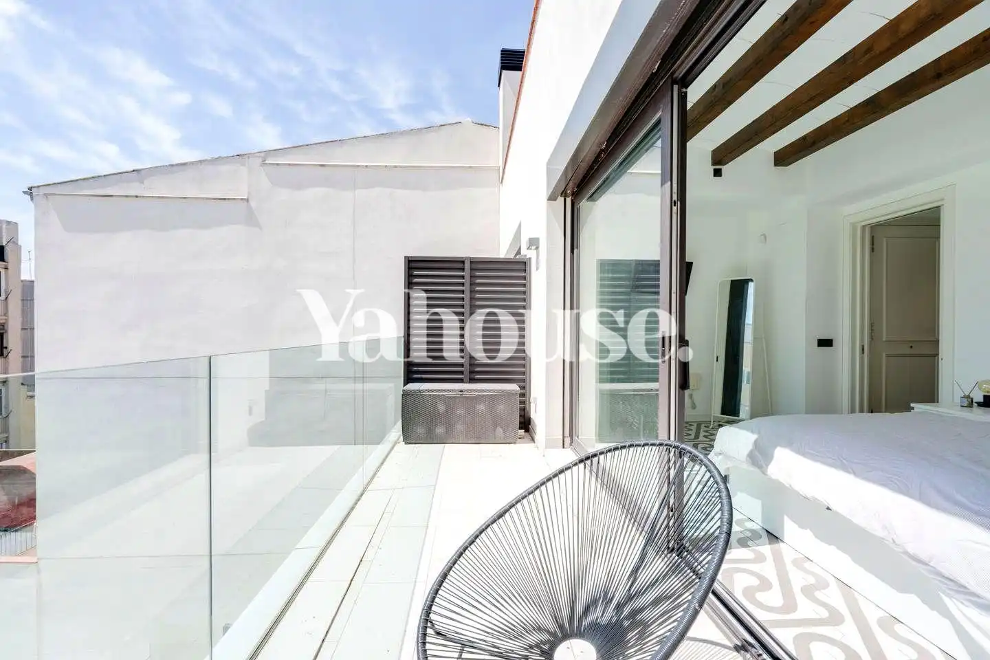 Terrace of Flat for rent in Barcelona  with Air Conditioner, Heating and Parquet flooring