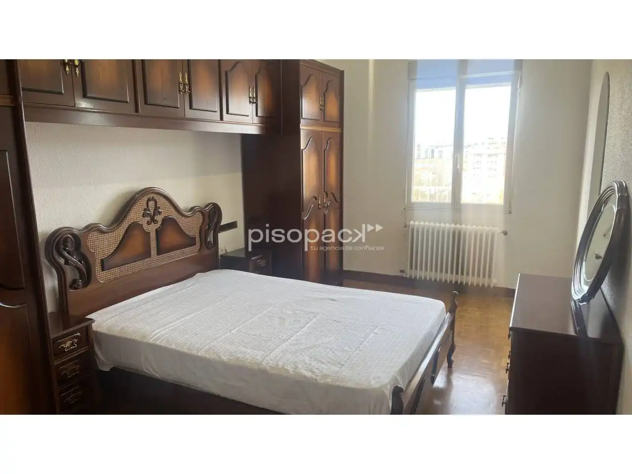 Bedroom of Flat for sale in  Pamplona / Iruña  with Heating, Parquet flooring and Alarm
