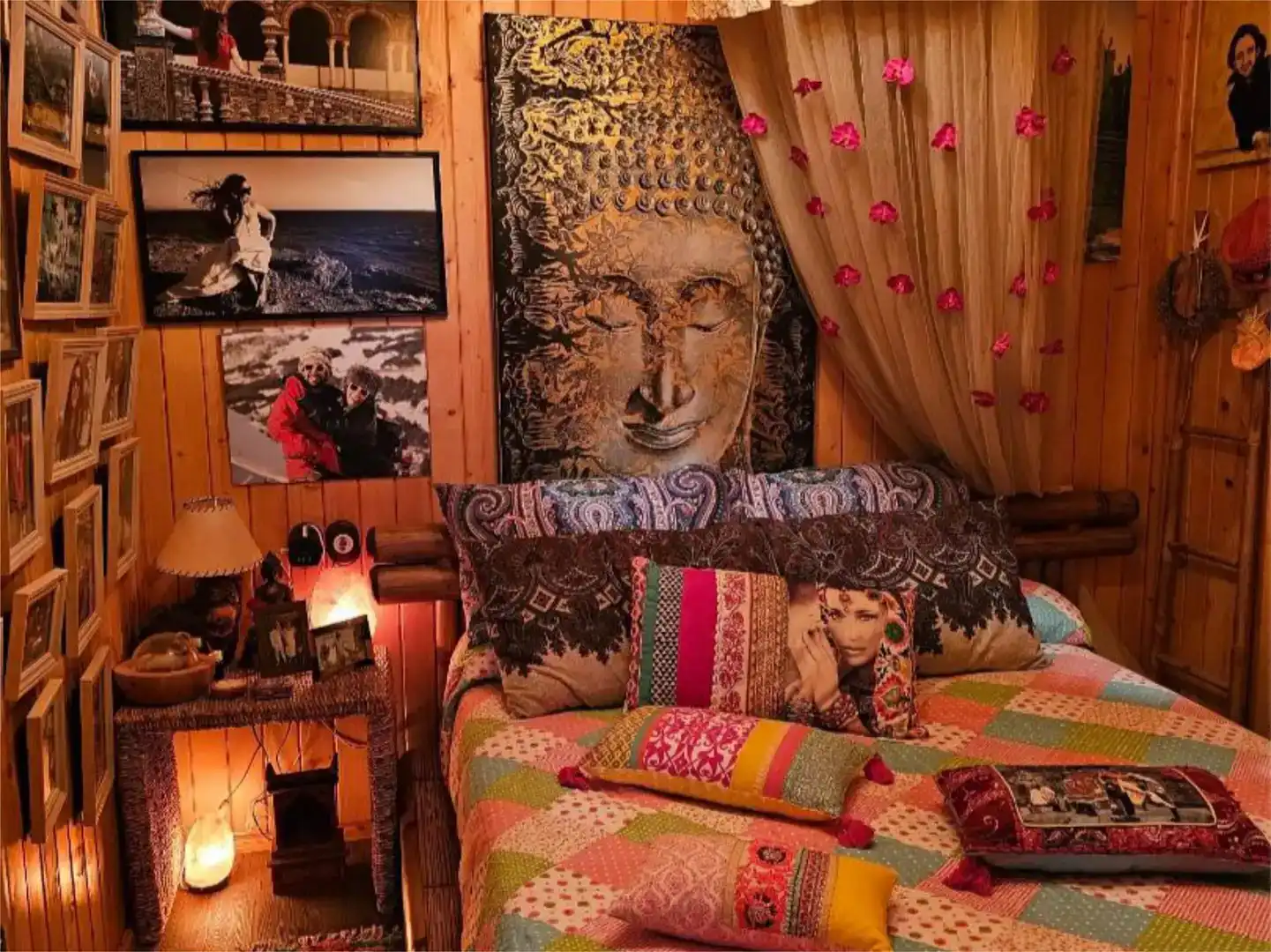 Bedroom of Flat for rent in Torrox  with Air Conditioner, Private garden and Parquet flooring
