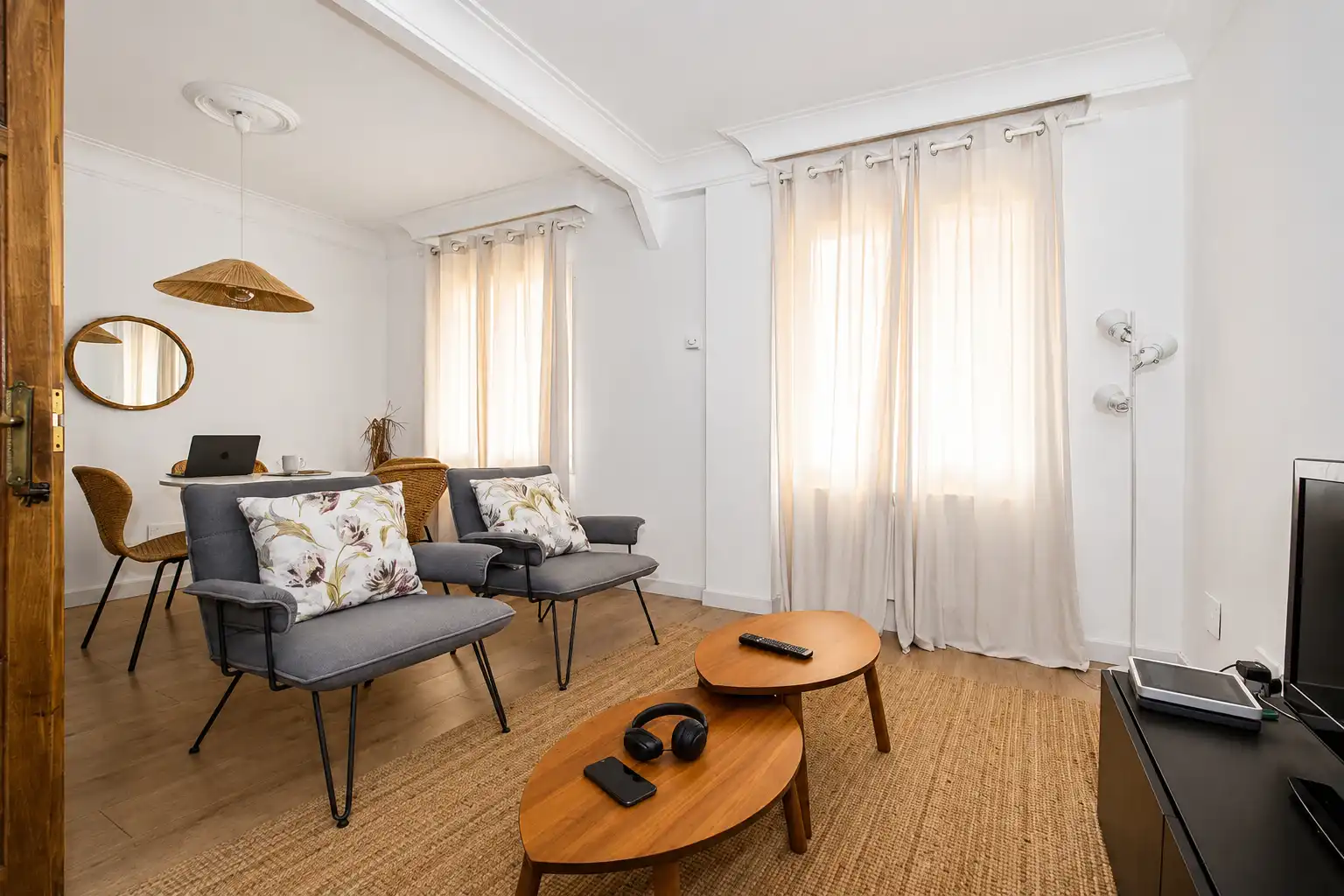 Living room of Flat for rent in Santander  with Heating, Terrace and Furnished