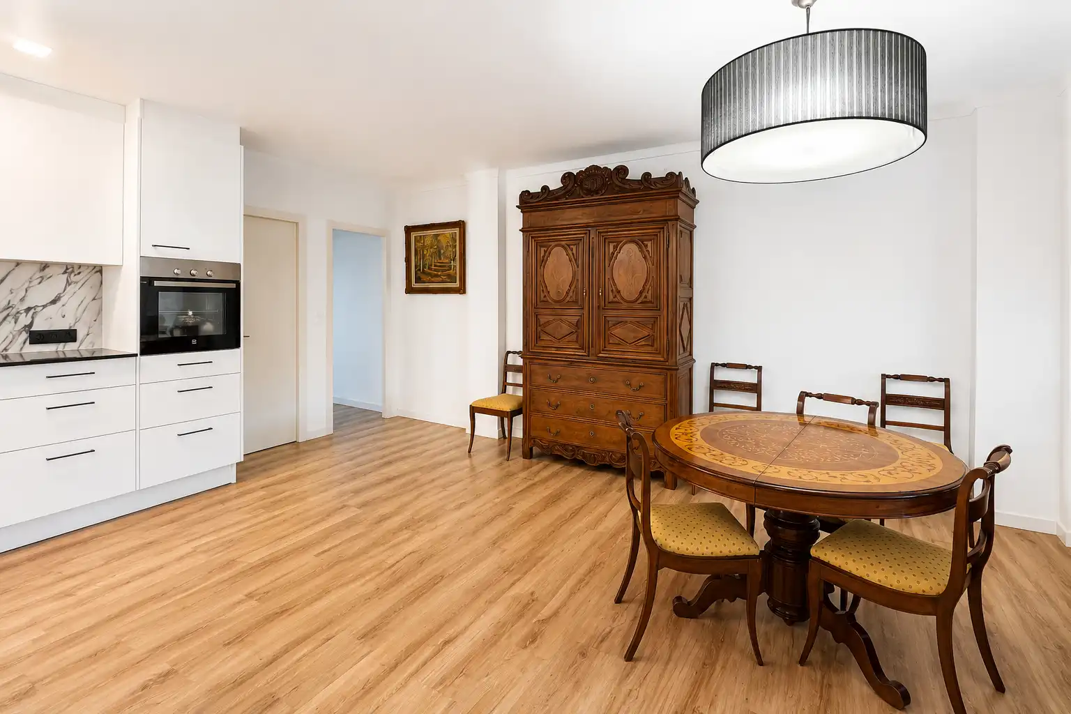 Esszimmer von Wohnung zum Verkauf in Figueres mit Heizung, Parkett und Terrasse