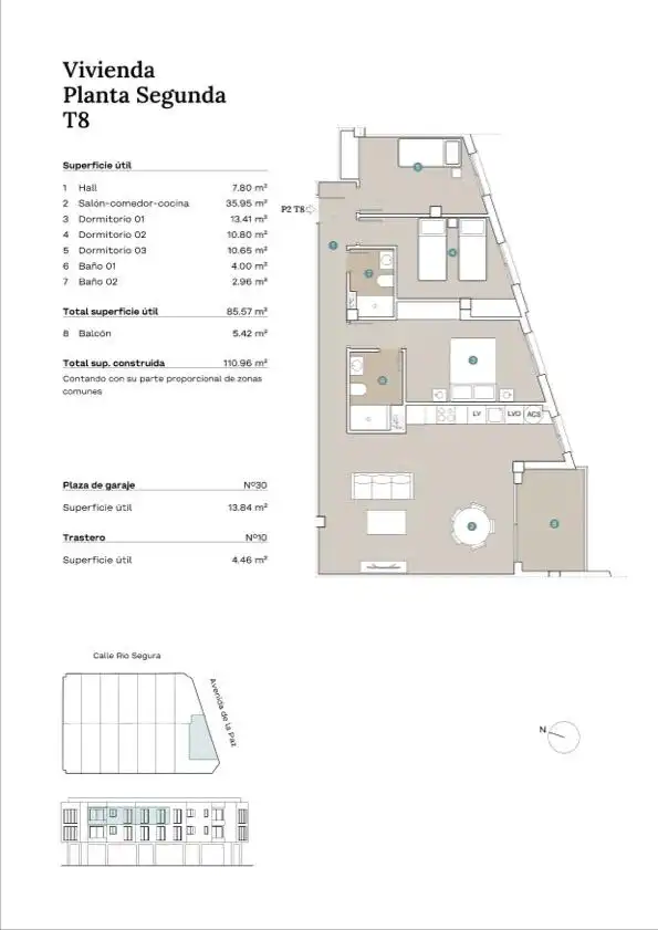 Piso en venta en Jacarilla con Terraza, Piscina y Piscina comunitaria
