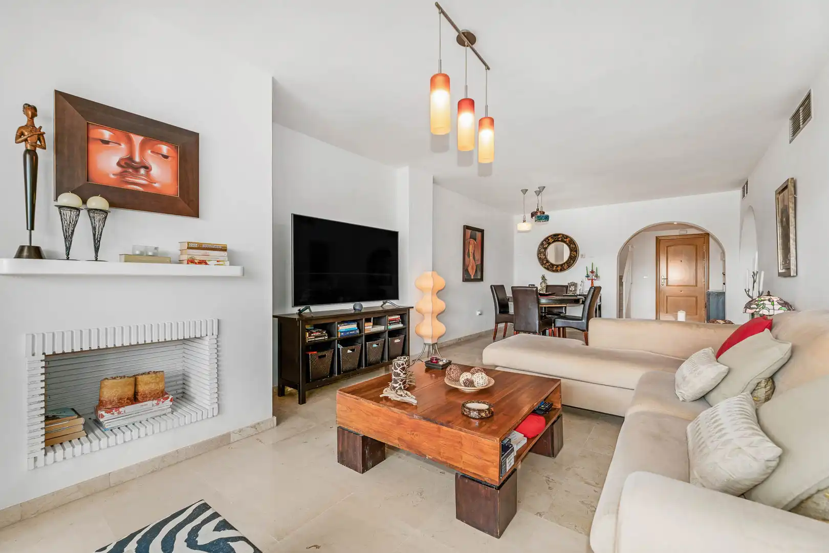 Sala de estar de Ático en venta en Marbella con Aire acondicionado, Calefacción y Terraza
