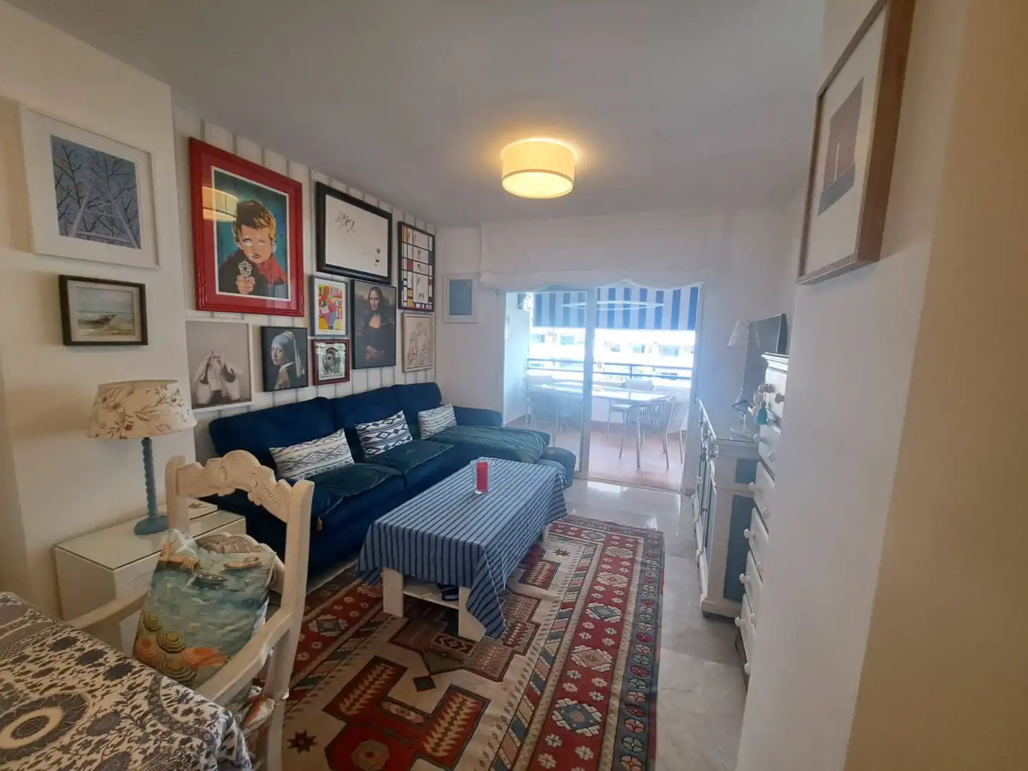 Wohnzimmer von Wohnung zur Miete in Marbella mit Heizung, Möbliert und Ofen