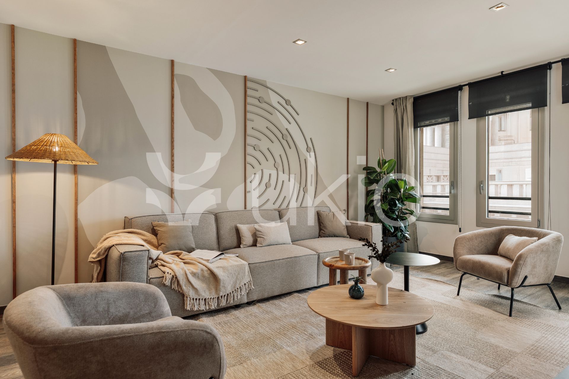 Sala d'estar de Apartament de lloguer en  Barcelona Capital amb Aire condicionat, Calefacció i Terrassa