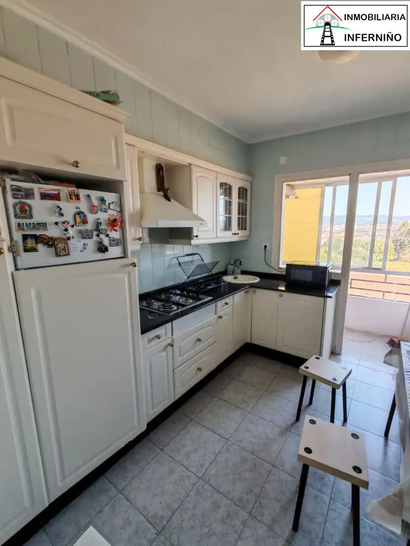 Kitchen of Flat for sale in Ferrol  with Balcony