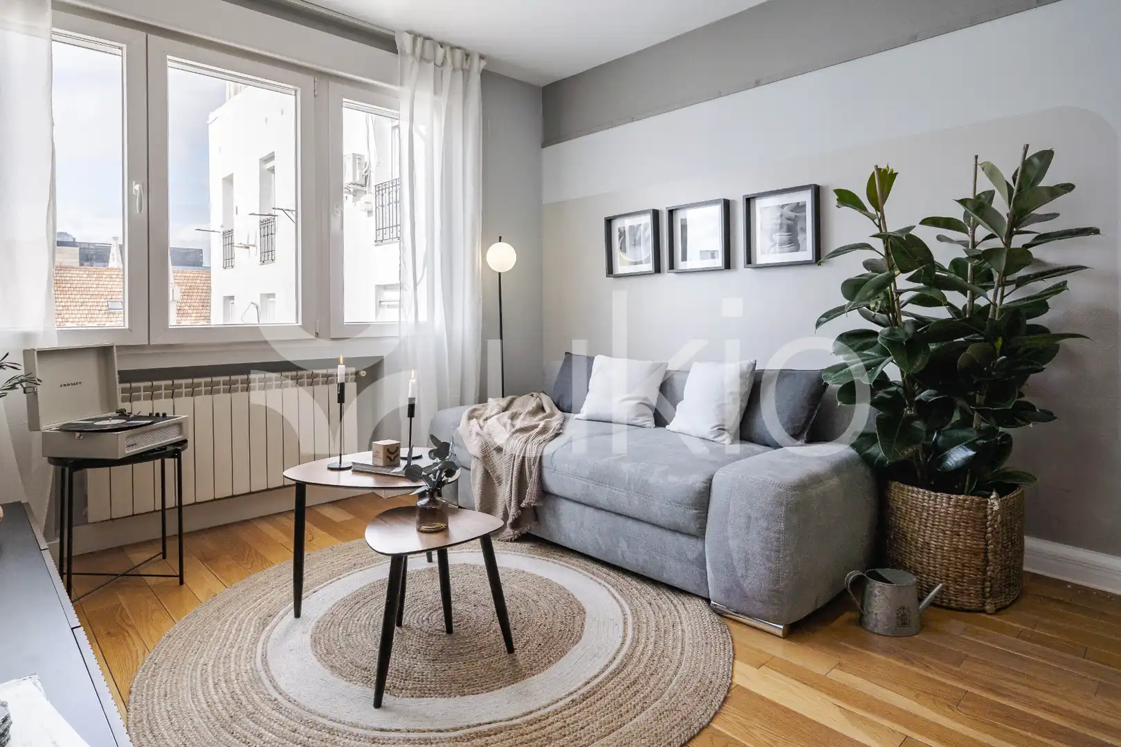 Sala de estar de Apartamento de alquiler en Madrid con Aire acondicionado, Calefacción y Amueblado