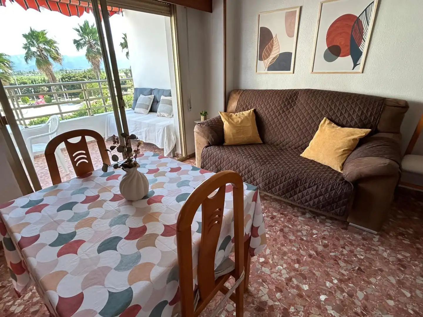 Sala de estar de Apartamento de alquiler en Cullera con Terraza, Amueblado y Piscina comunitaria