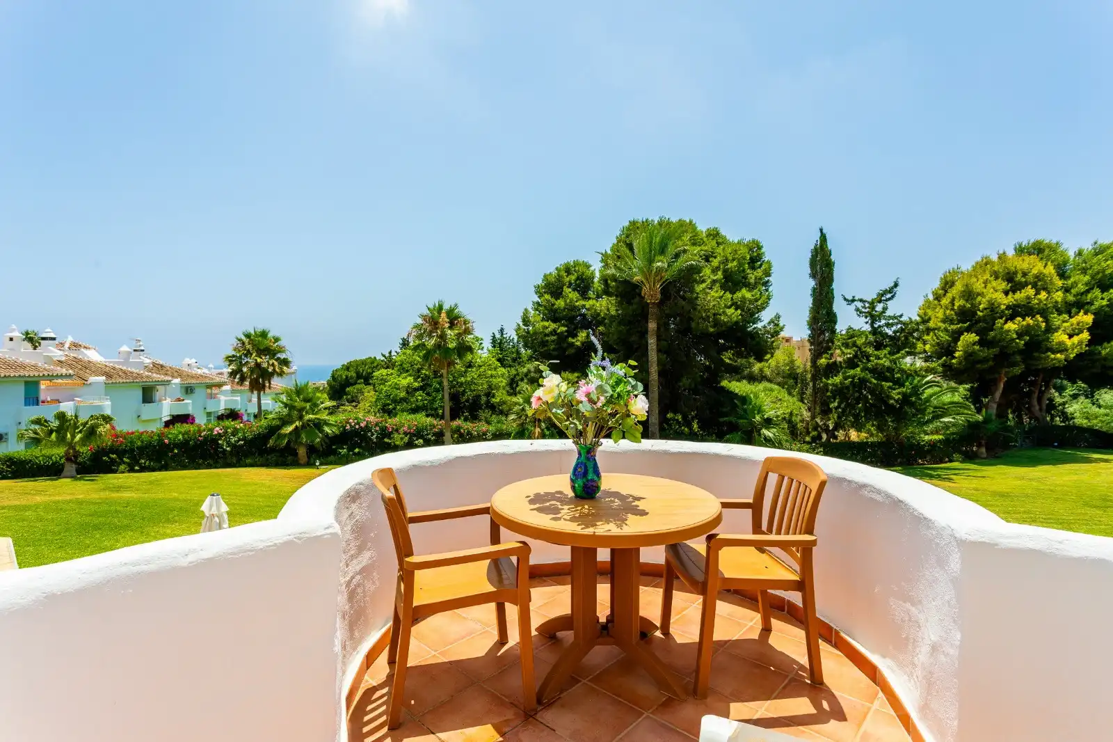 Jardín de Ático de alquiler en Mijas con Aire acondicionado, Terraza y Piscina