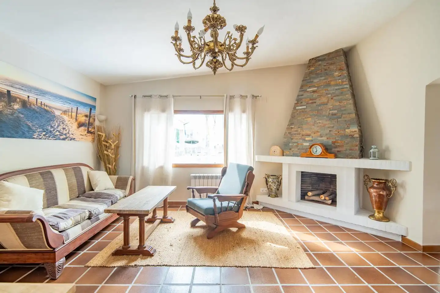 Wohnzimmer von Haus oder Chalet zum Verkauf in Bétera mit Klimaanlage, Heizung und Privatgarten