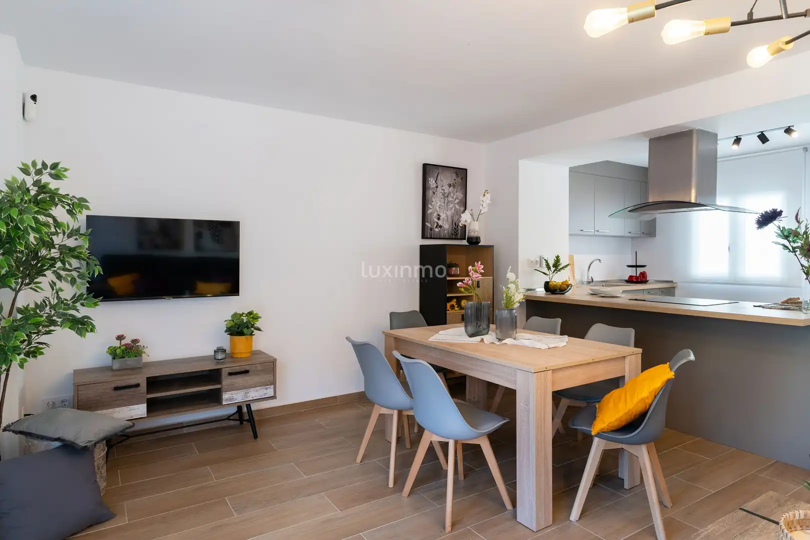 Wohnzimmer von Dachboden zum Verkauf in Jávea / Xàbia mit Klimaanlage, Abstellraum und Balkon