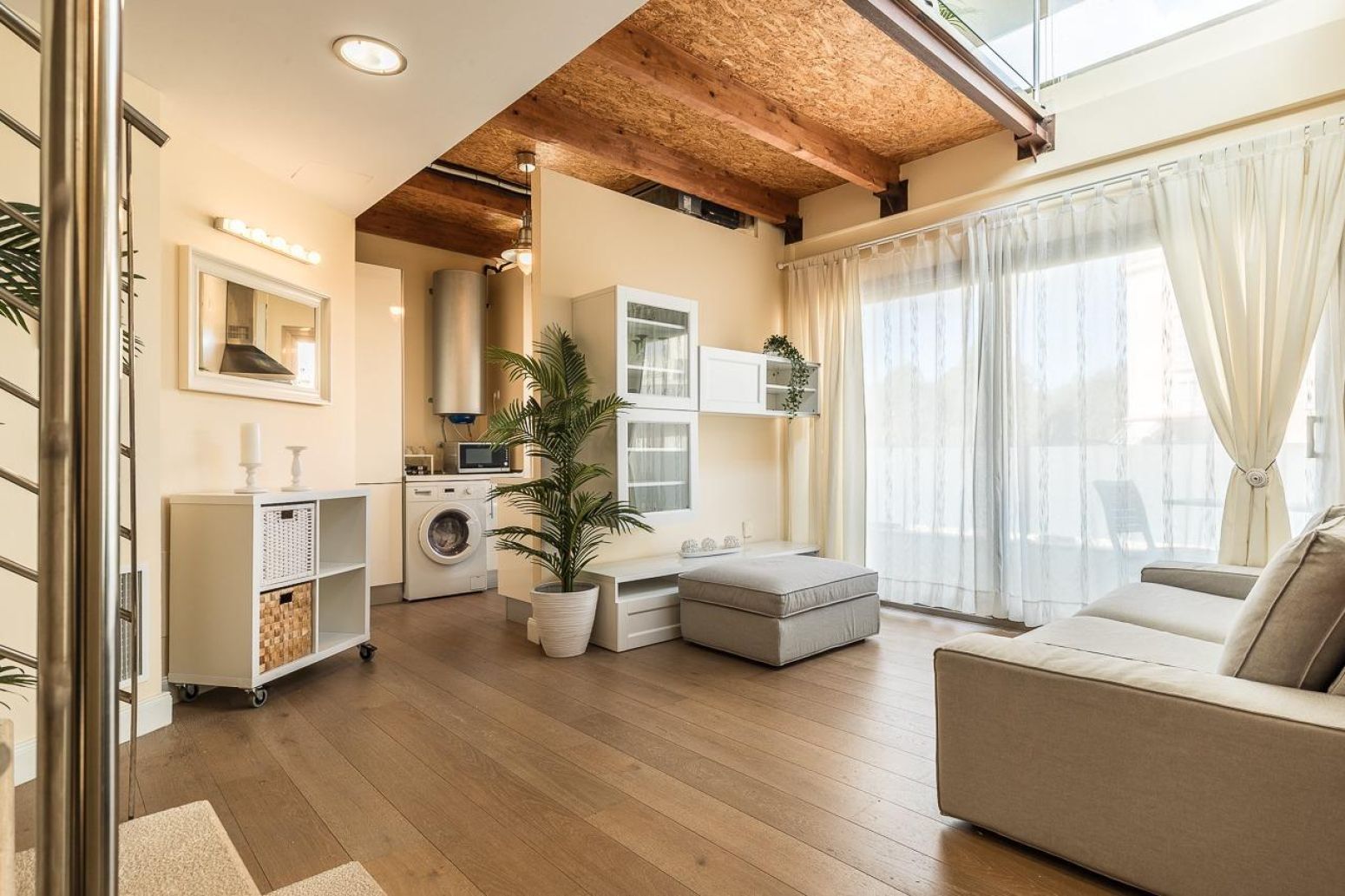 Living room of Attic for sale in  Palma de Mallorca  with Air Conditioner, Heating and Parquet flooring