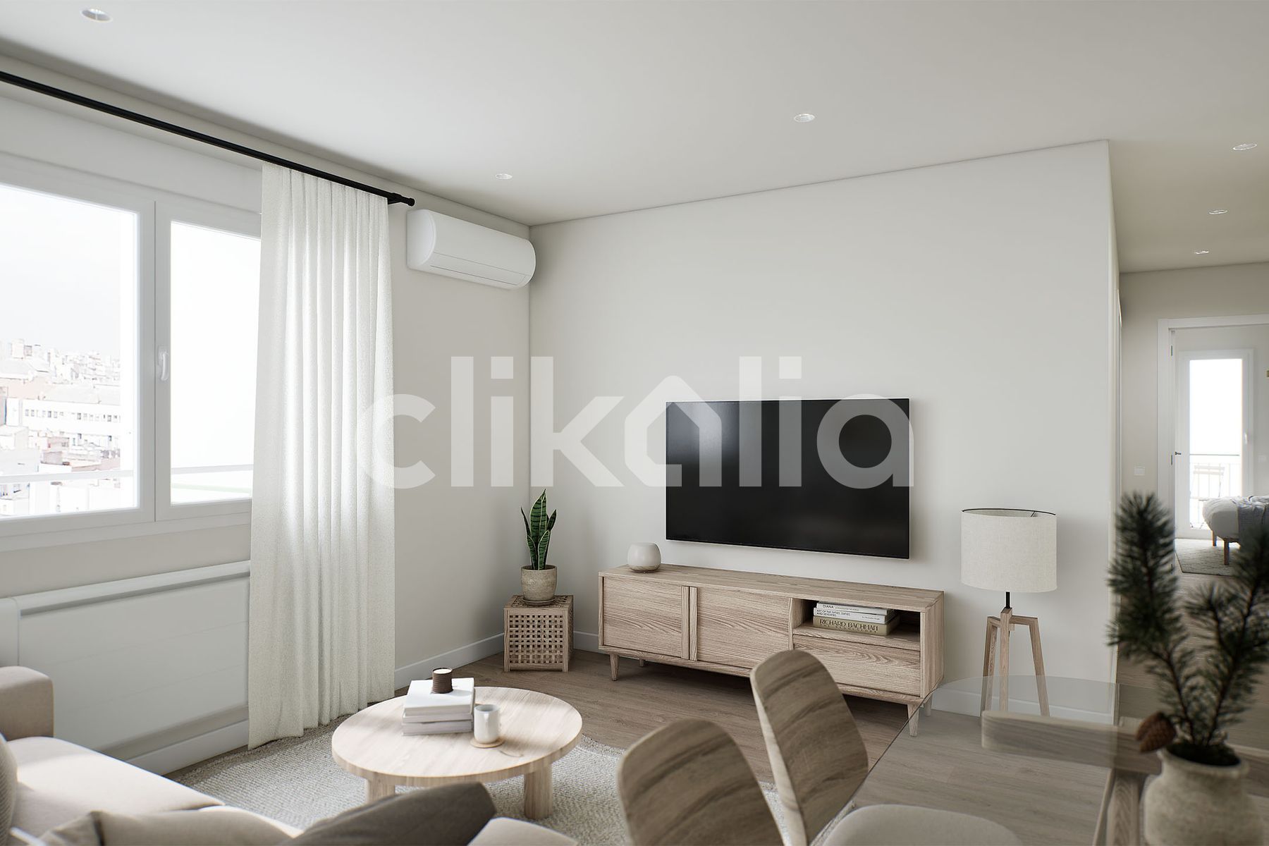 Sala d'estar de Pis en venda en  Barcelona Capital amb Aire condicionat, Calefacció i Terrassa