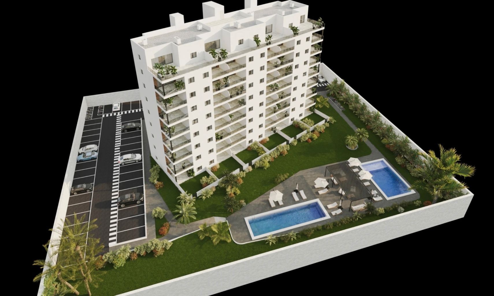 Exterior view of Flat for sale in Villajoyosa / La Vila Joiosa  with Air Conditioner, Private garden and Terrace