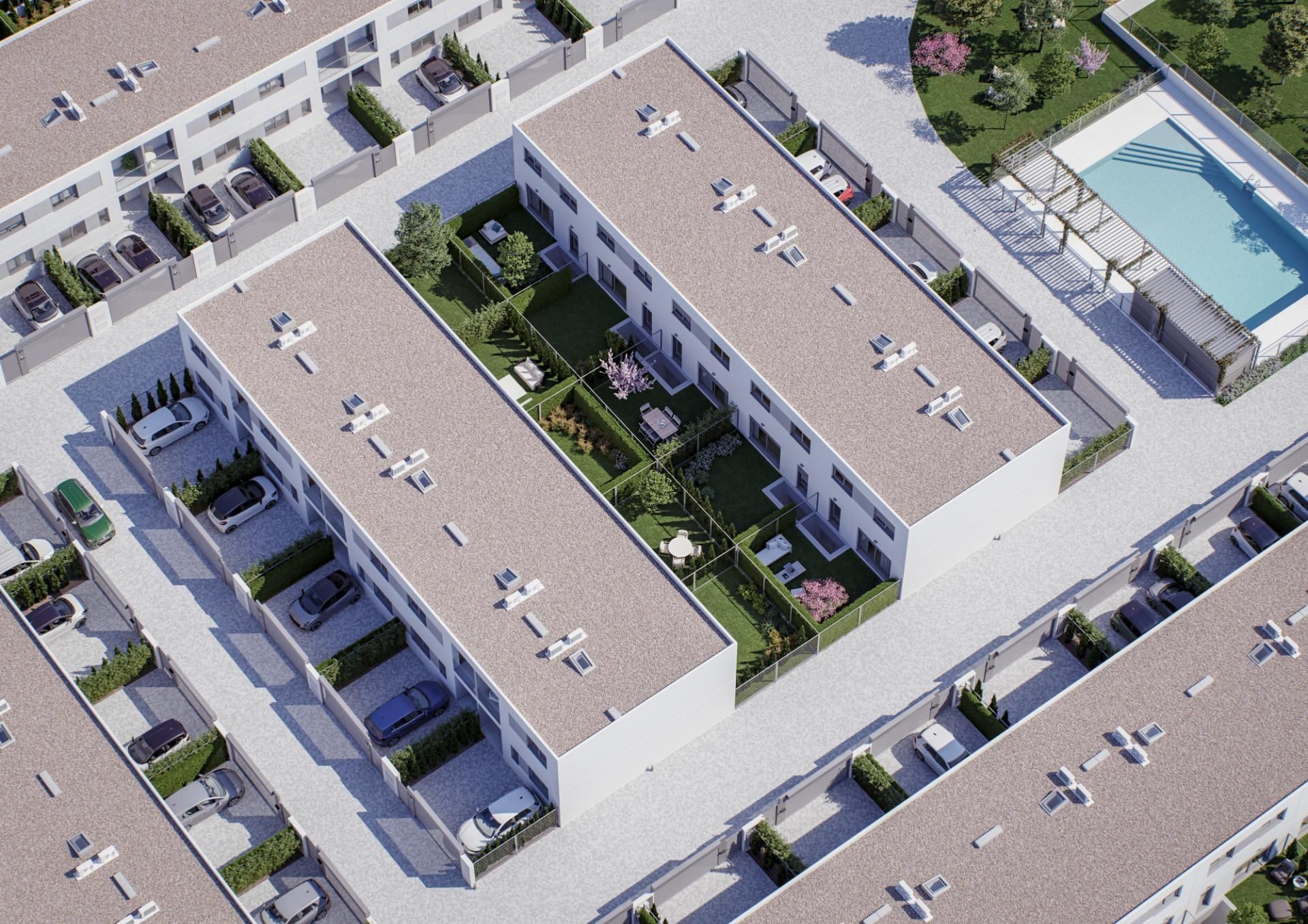 Exterior view of Single-family semi-detached for sale in Villamayor  with Heating, Terrace and Balcony