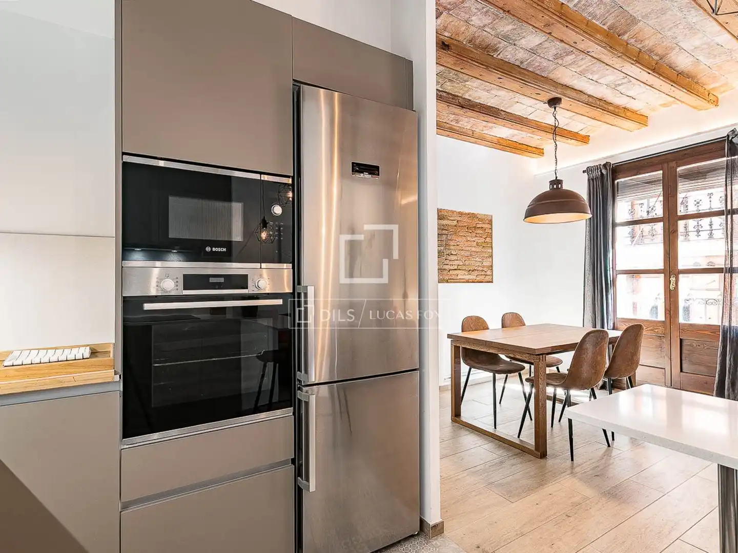 Kitchen of Flat for sale in Barcelona  with Air Conditioner, Heating and Furnished