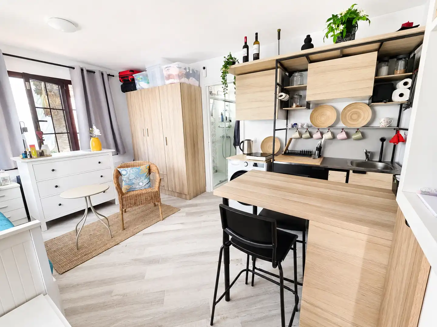 Terraza de Estudio en venta en Antigua con Aire acondicionado, Amueblado y Piscina comunitaria
