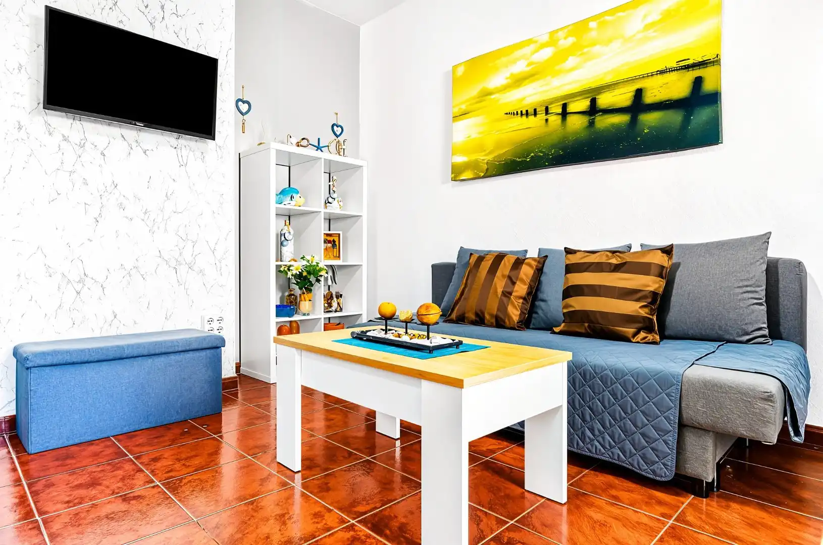 Sala de estar de Apartamento en venta en Chiclana de la Frontera con Aire acondicionado, Jardín privado y Terraza