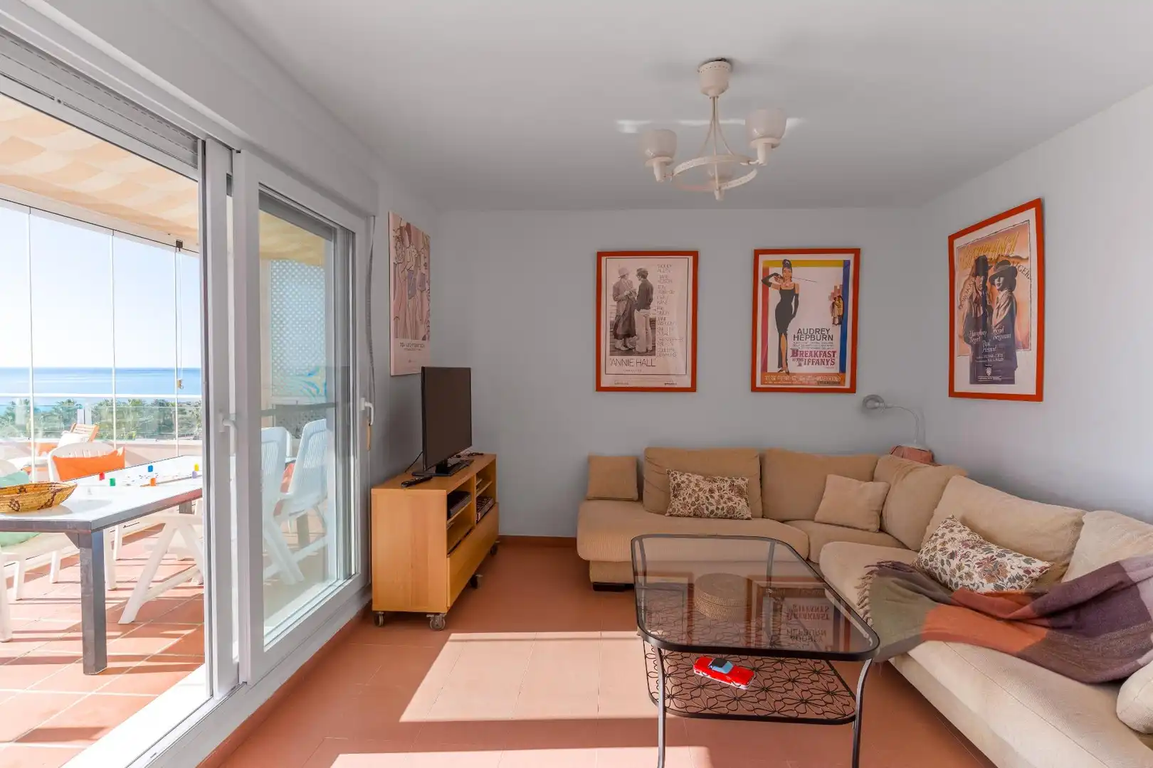 Sala de estar de Ático en venta en El Ejido con Aire acondicionado, Calefacción y Jardín privado