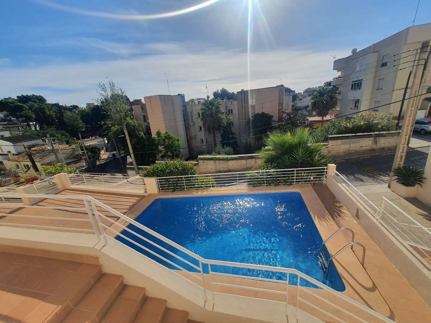 Swimming pool of Flat for sale in  Palma de Mallorca  with Air Conditioner, Parquet flooring and Terrace