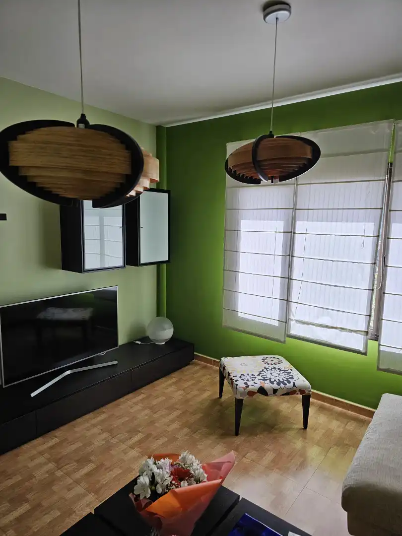 Wohnzimmer von Einfamilien-Reihenhaus zur Miete in Telde mit Klimaanlage, Heizung und Terrasse