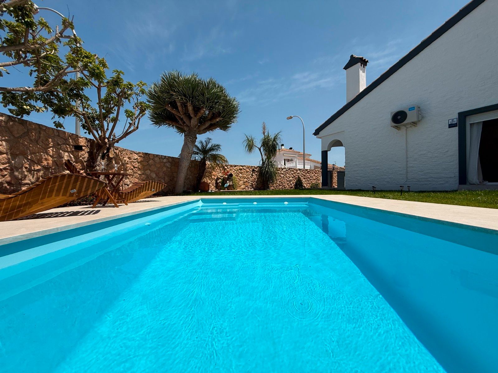 Piscina de Casa o xalet en venda en San Javier amb Aire condicionat, Jardí privat i Terrassa