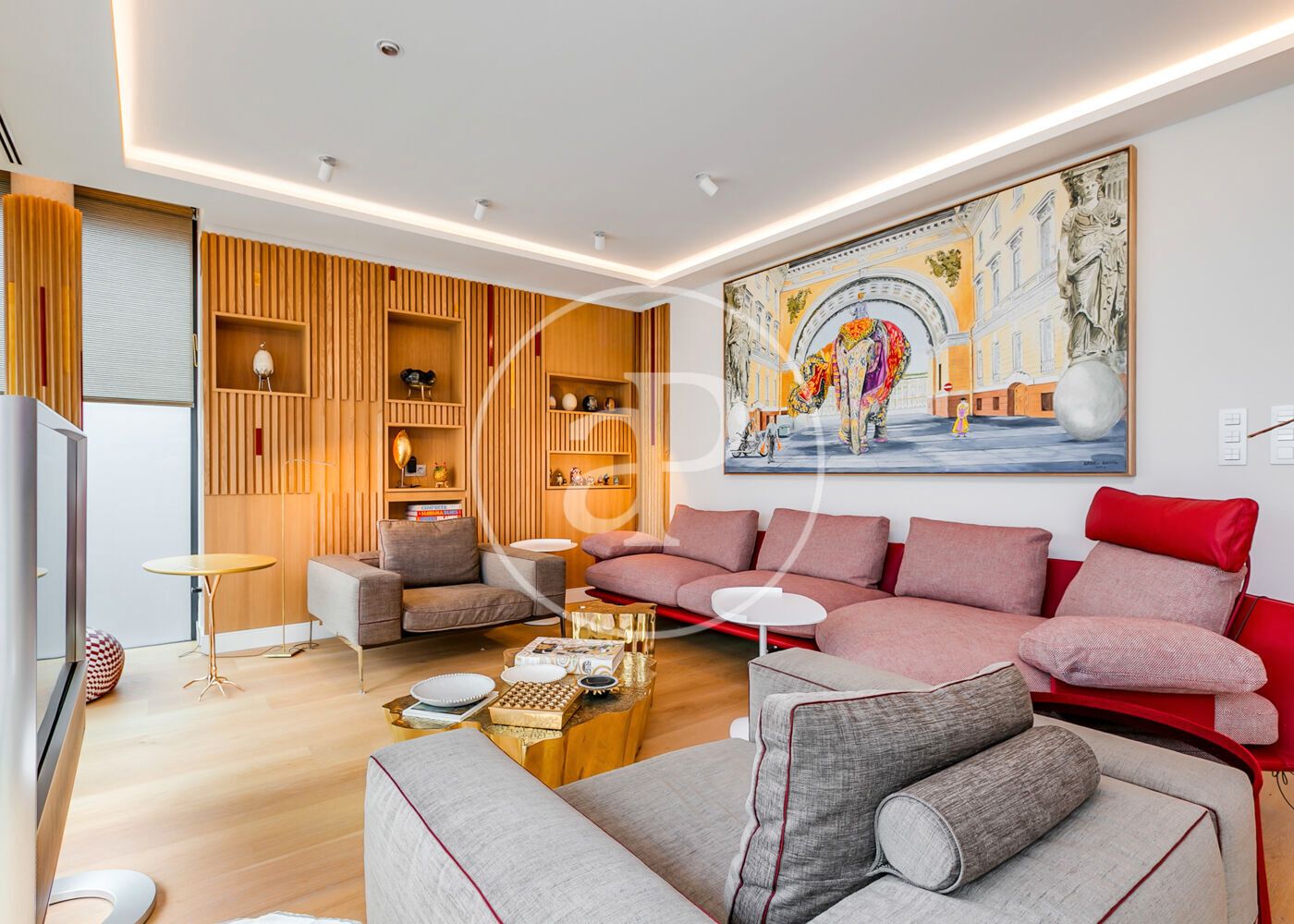 Living room of Flat to rent in  Madrid Capital  with Air Conditioner, Heating and Terrace