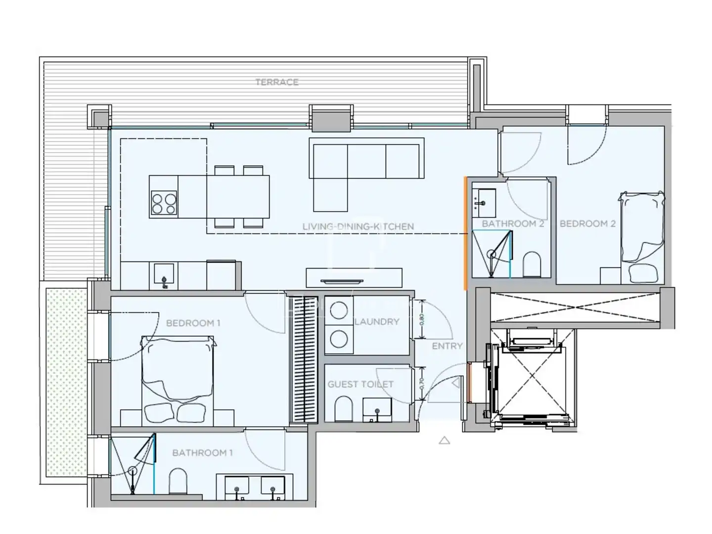 Piso en venta en  Palma de Mallorca con Aire acondicionado, Calefacción y Terraza