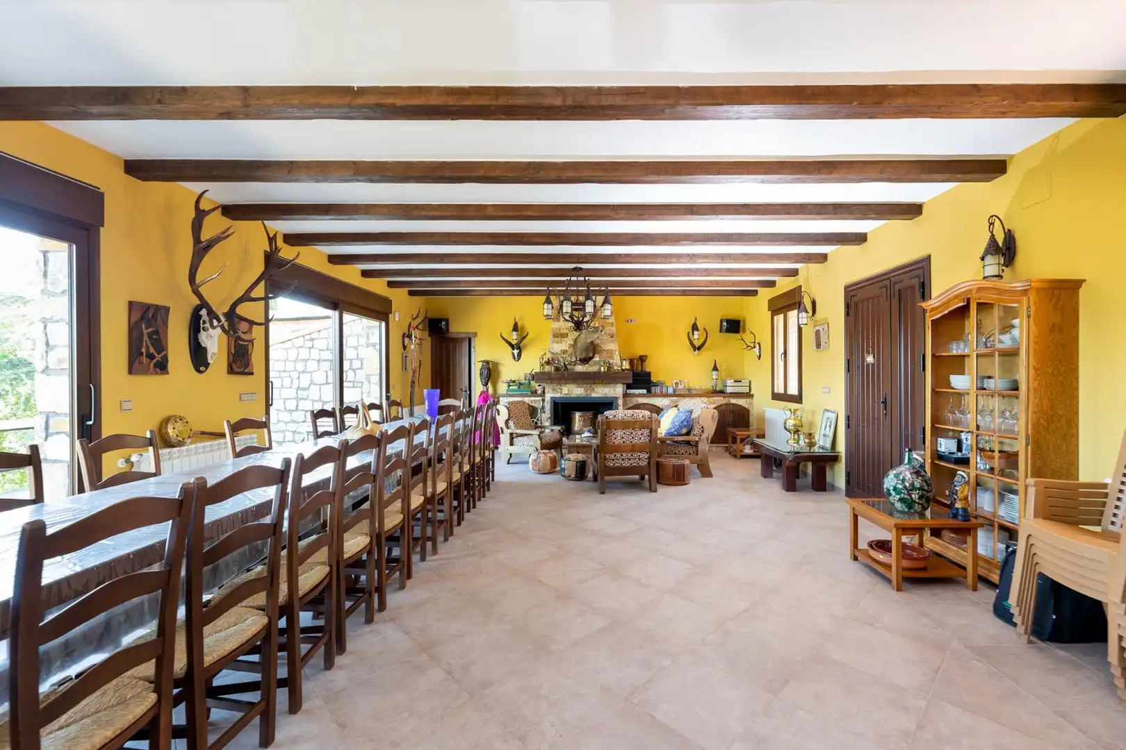 Dining room of Houses for sale in Colomera  with Heating, Terrace and Storage room