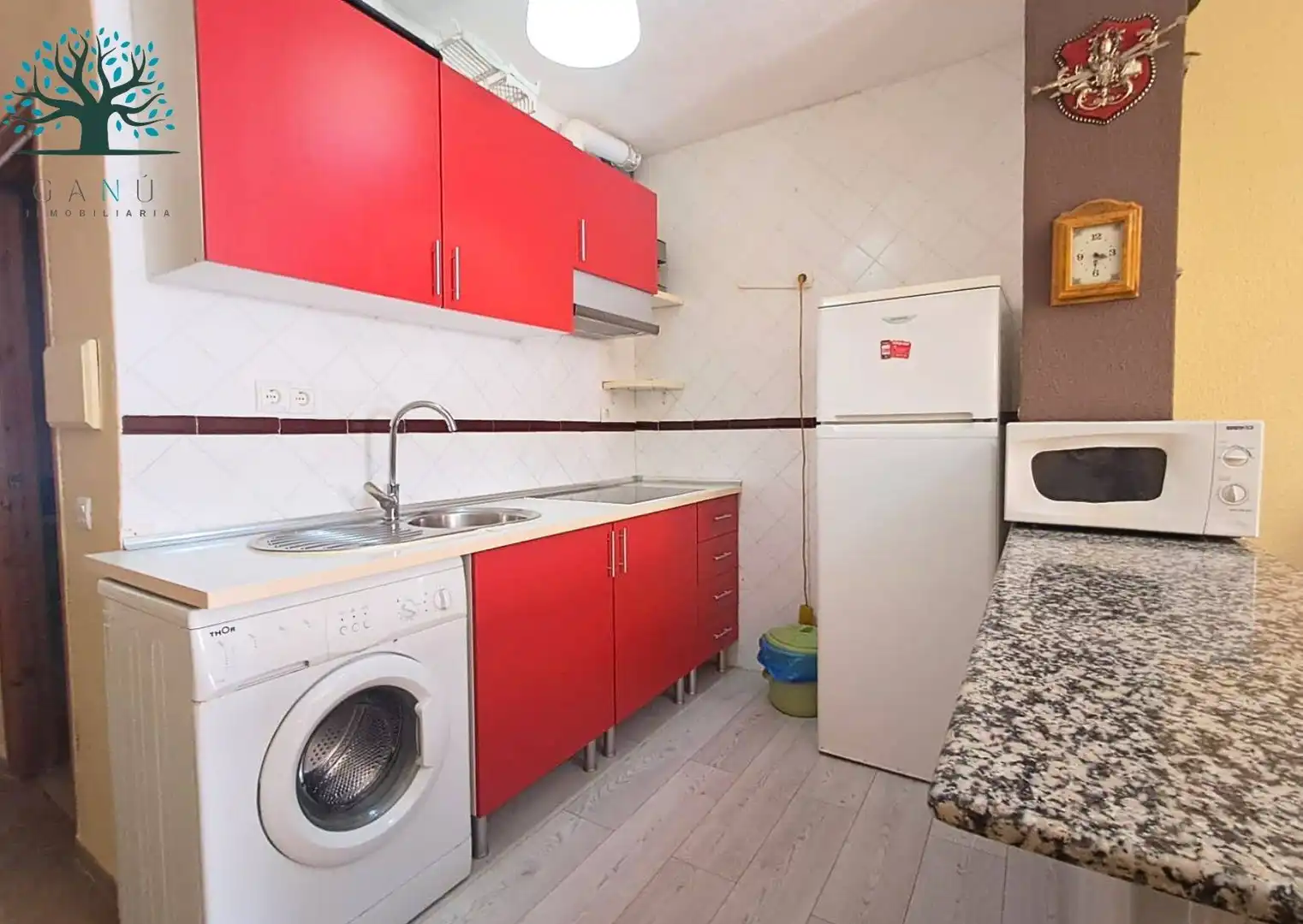 Kitchen of Apartments for sale in Mazarrón  with Air Conditioner, Terrace and Furnished