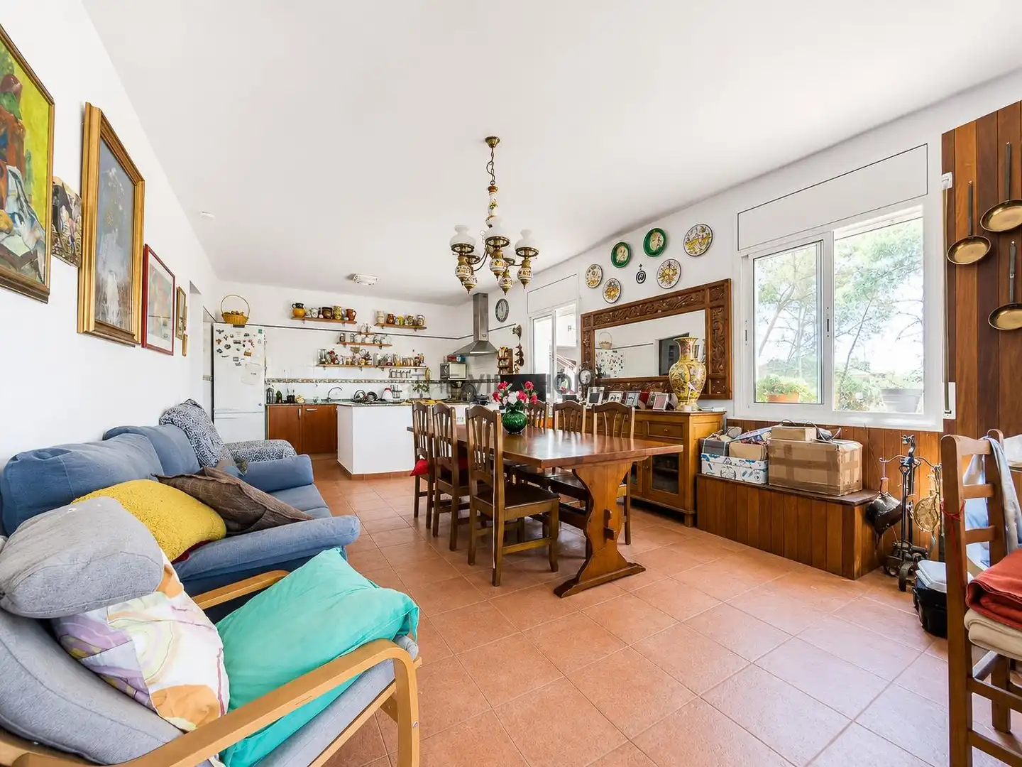 Cuina de Casa o xalet en venda en Olivella amb Calefacció, Jardí privat i Terrassa