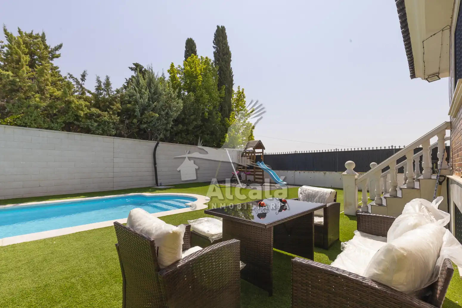 Terrassa de Casa o xalet en venda en Santa Olalla amb Aire condicionat, Calefacció i Piscina