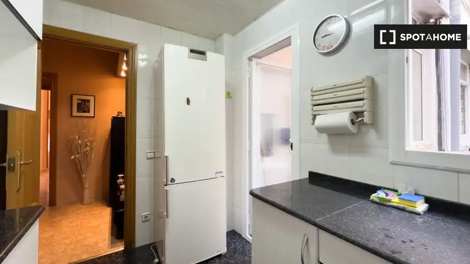 Kitchen of Apartments for share in Barcelona  with Air Conditioner, Terrace and Furnished