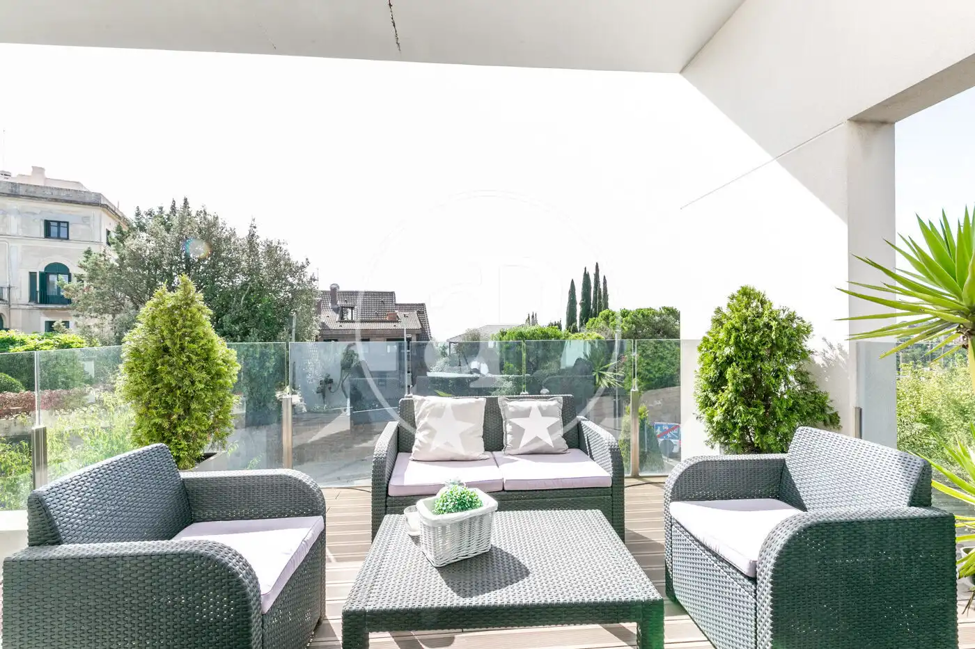 Terrace of Houses for rent in Barcelona  with Air Conditioner, Heating and Private garden