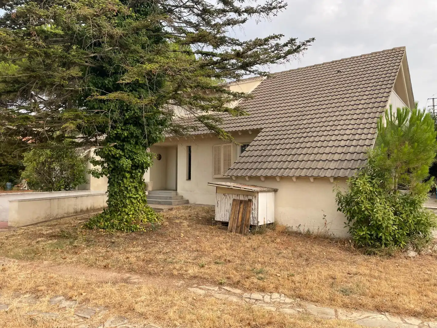 Vista exterior de Casa o chalet en venta en La Pobla de Claramunt con Calefacción, Jardín privado y Terraza