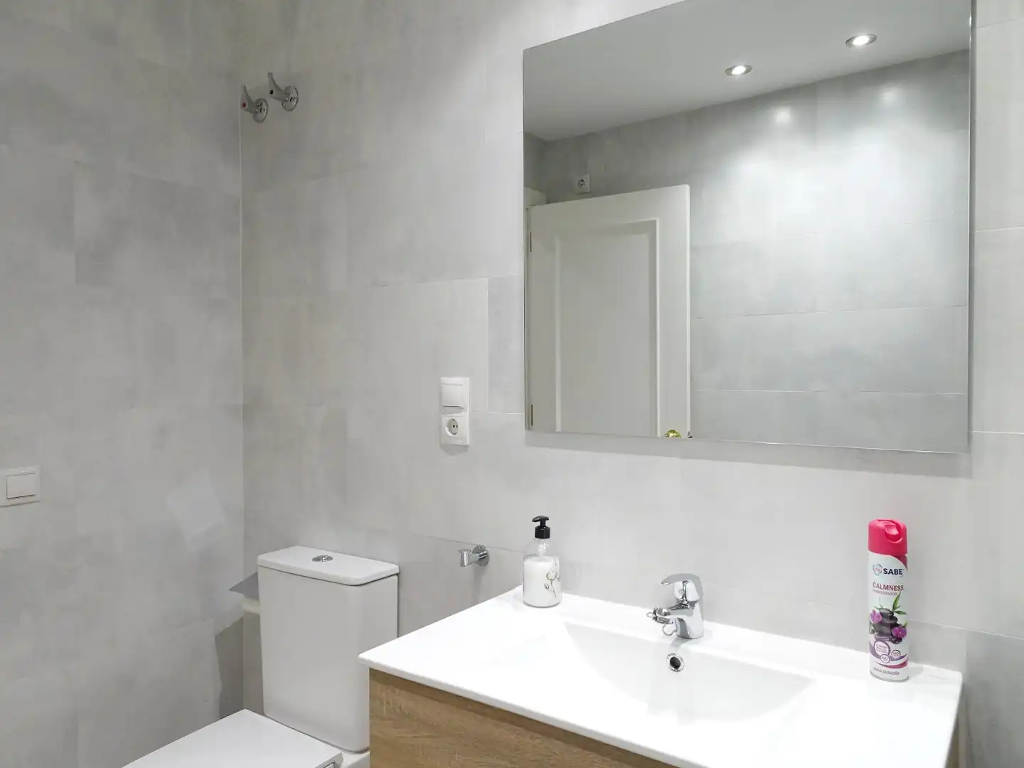 Badezimmer von Wohnung zur Miete in Málaga mit Klimaanlage, Privatgarten und Terrasse