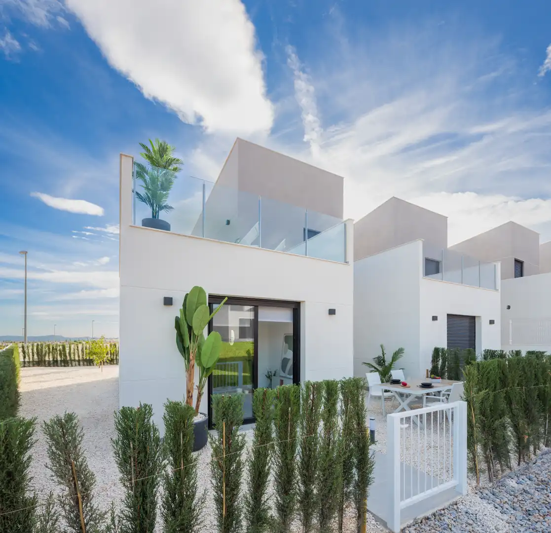 Vista exterior de Casa adosada en venta en Murcia con Aire acondicionado, Jardín privado y Terraza