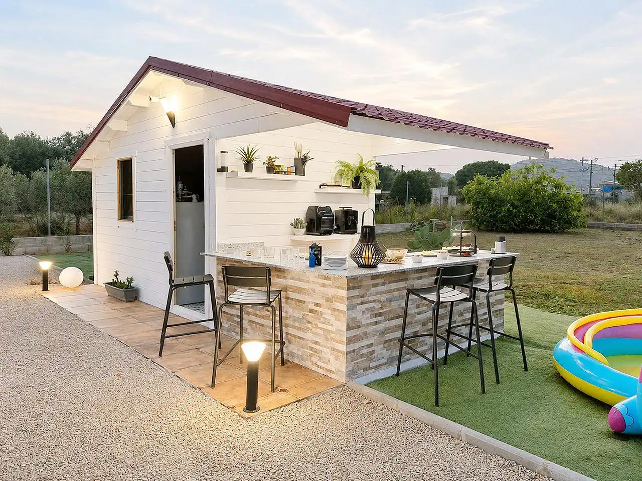 Terraza de Finca rústica en venta en Ulldecona con Jardín privado, Terraza y Piscina