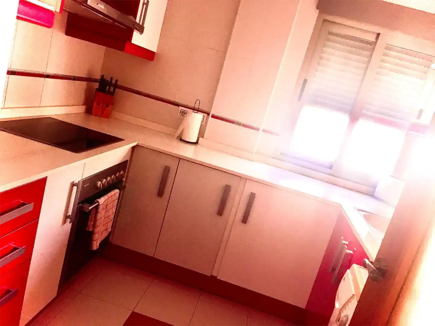 Cocina de Apartamento en venta en Cortes de Pallás con Aire acondicionado, Parquet y Amueblado
