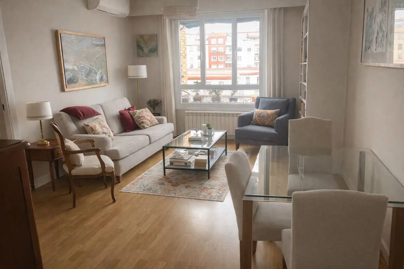 Living room of Flat for rent in  Madrid Capital  with Air Conditioner