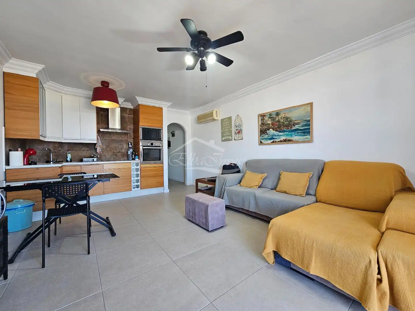 Sala de estar de Ático en venta en Adeje con Parquet, Terraza y Piscina