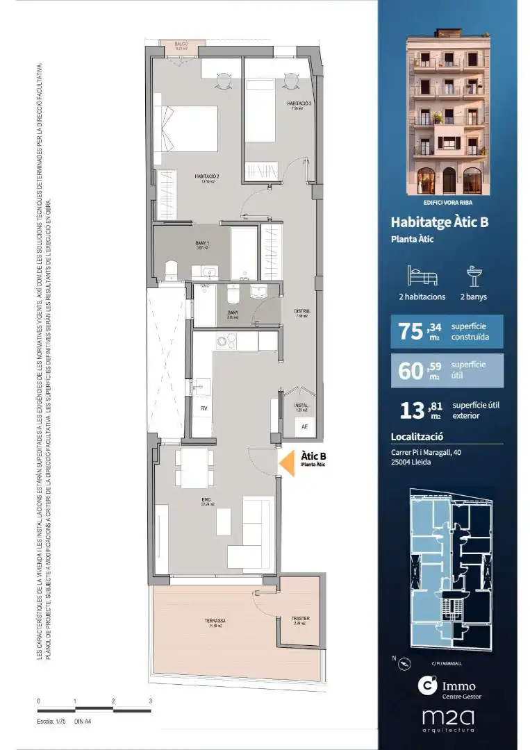 Ático en venta en Lleida con Aire acondicionado, Calefacción y Parquet