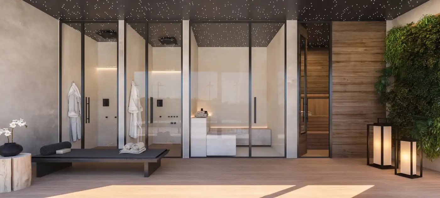 Baño de Apartamento en venta en Marbella con Aire acondicionado, Piscina y Amueblado