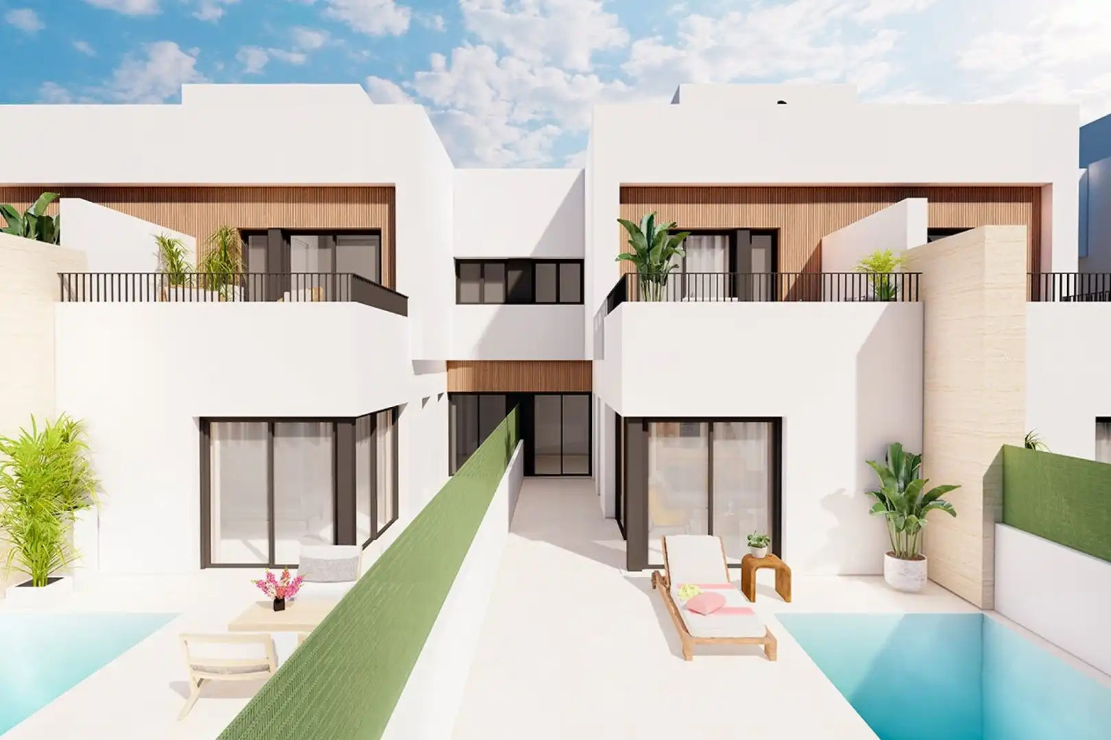 Vista exterior de Pis en venda en Los Alcázares amb Aire condicionat, Jardí privat i Terrassa