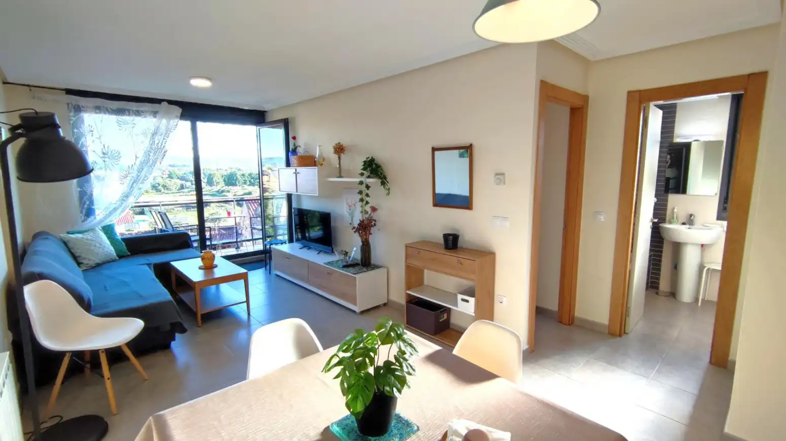 Living room of Flat for rent in Miengo  with Heating, Parquet flooring and Terrace