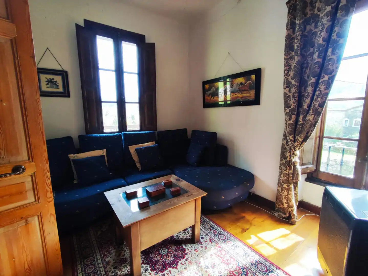 Living room of Houses for sale in Miera  with Private garden, Parquet flooring and Terrace