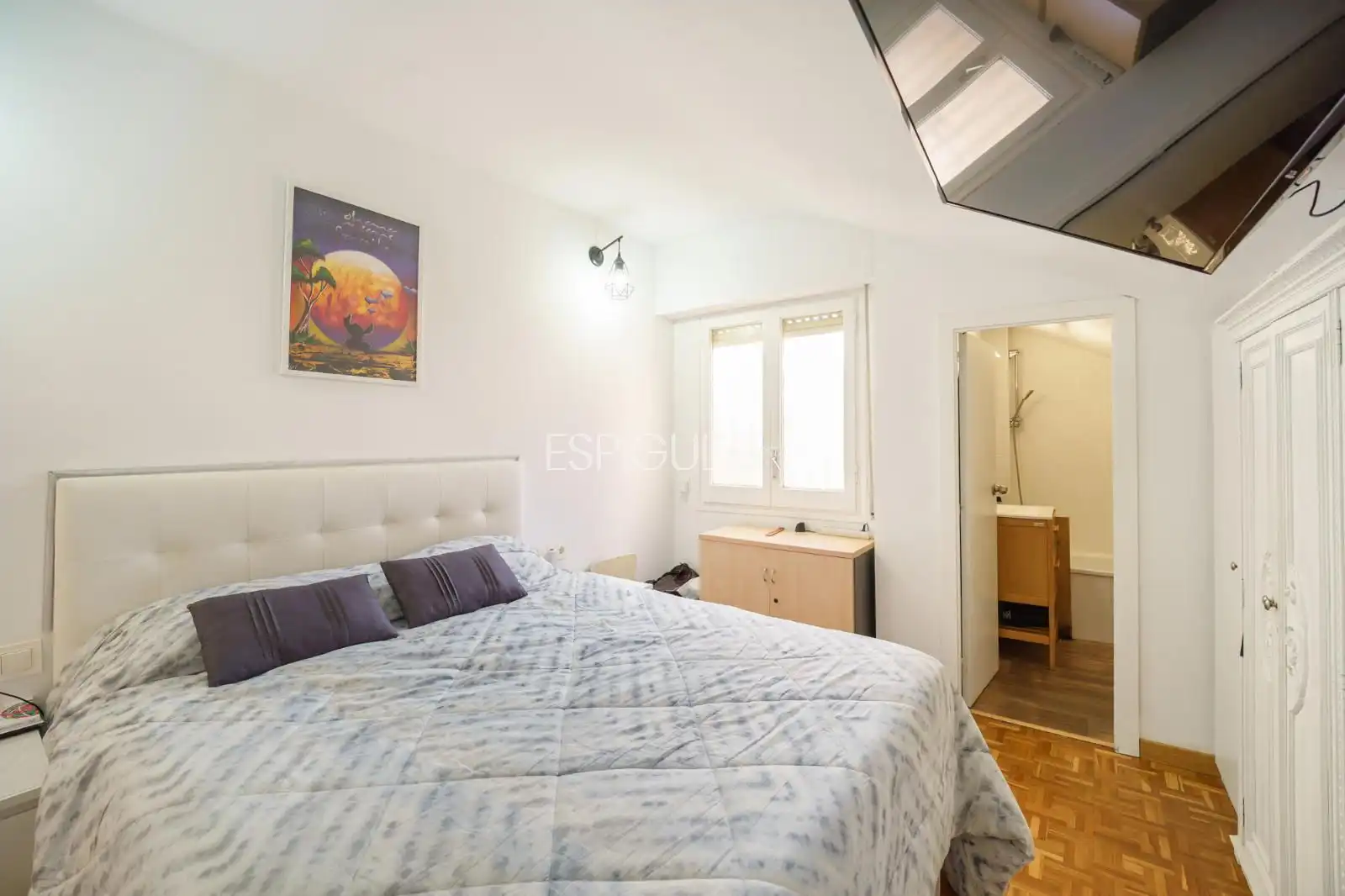 Schlafzimmer von Dachboden zum Verkauf in Barcelona mit Klimaanlage, Heizung und Terrasse