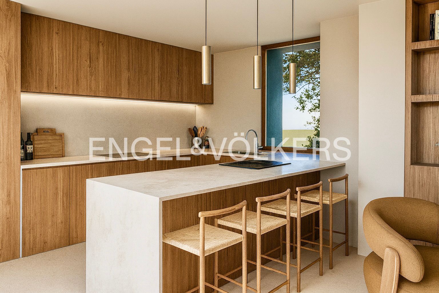 Kitchen of Single-family semi-detached for sale in Pozuelo de Alarcón  with Air Conditioner, Heating and Private garden
